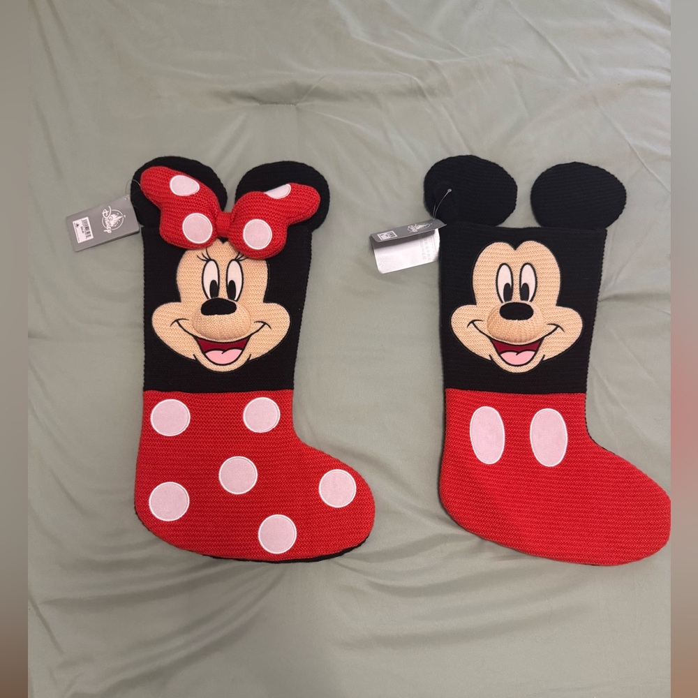 Mickey & Minnie Christmas Stockings - NWT